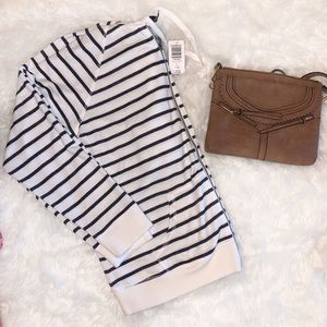 Torrid Dark Grey and White Striped Zip Up Hoodie